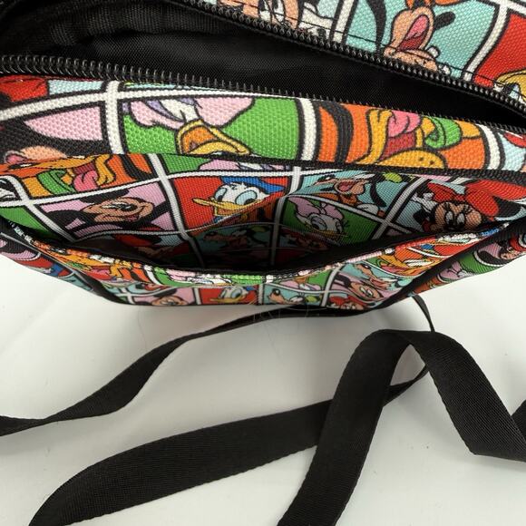 Disney Mickey Mouse Minnie Pluto Goofy Donald Canvas Crossbody Shoulder Bag - Picture 4 of 9